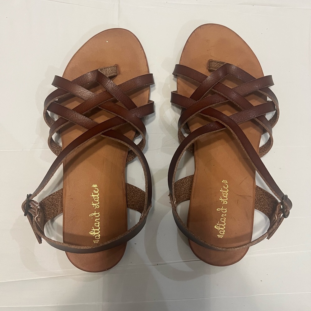 Urban Outfitters Brown Strappy Leather Sandals